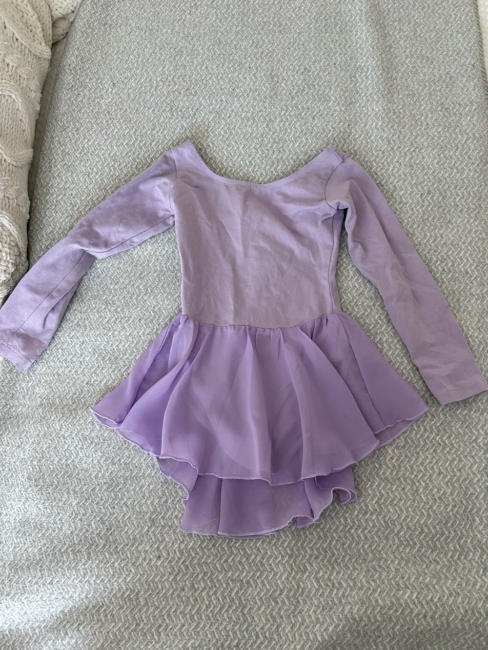 Kids Lavender Ballet Costume Dress - Long Sleeve